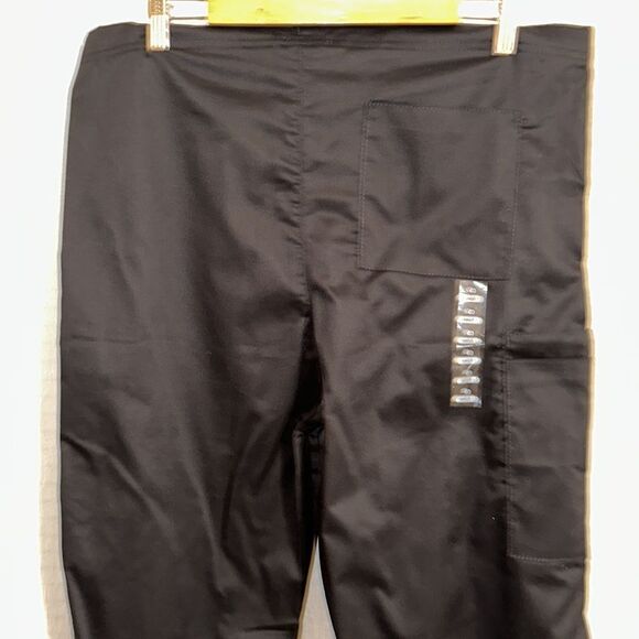 Wonder Wink S Tall Solid Black Gray Drawstring 3 Pocket Cargo Scrub Pants 38/33 - Picture 5 of 10